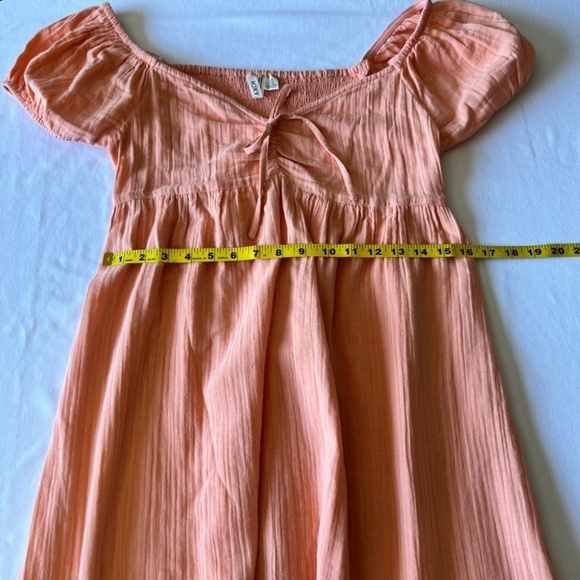 NWT - Roxy Clearwater Cove gauzy ruched bow bodice dress - Picture 7 of 12